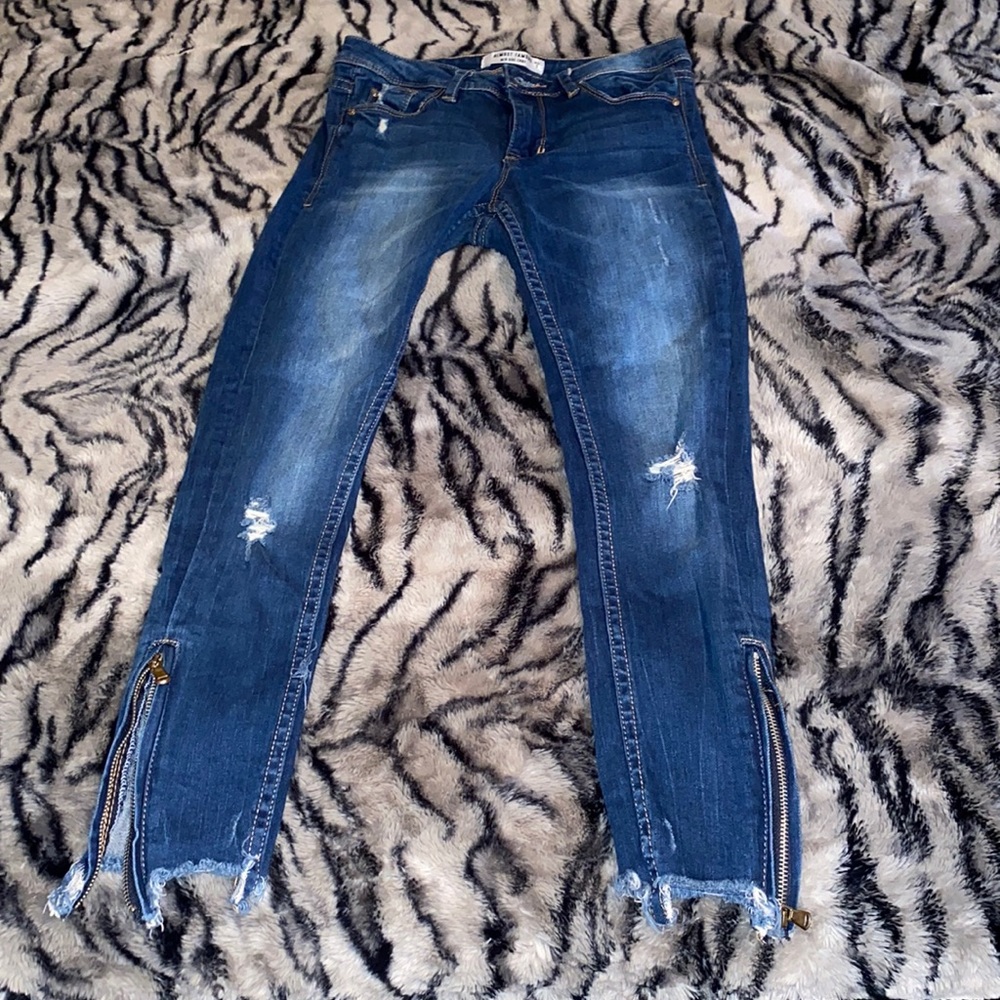 Almost famous denim jeans, size 1 juniors